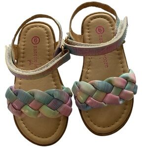 Nanette Lepore New  hook and loop Toddler Girl's  Sandals - Pastel Multi, 6